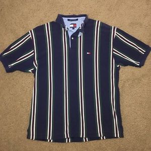 Vintage 90s Tommy Hilfiger Polo Striped Size Large